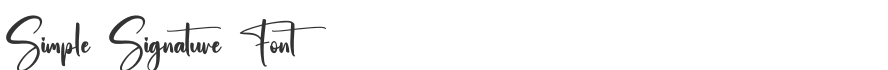 Simple Signature Font