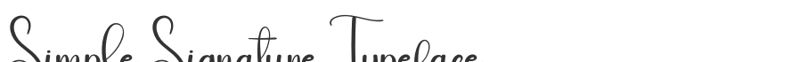 Simple Signature Typeface