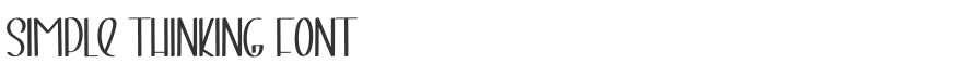 Simple Thinking Font