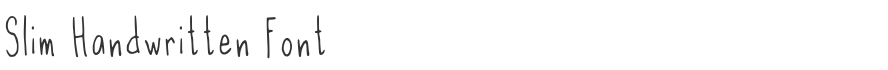 Slim Handwritten Font