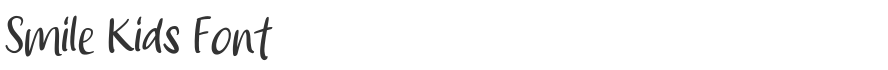 Smile Kids Font