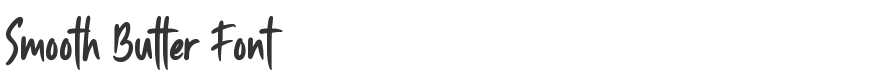 Smooth Butter Font