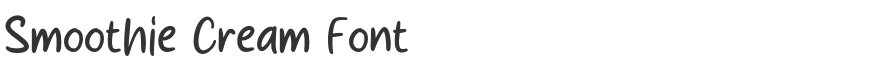 Smoothie Cream Font