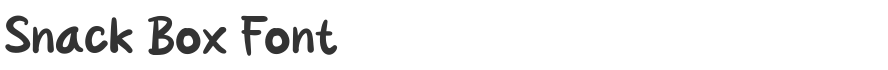 Snack Box Font
