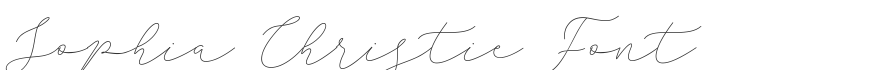 Sophia Christie Font