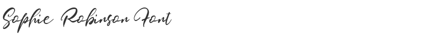 Sophie Robinson Font