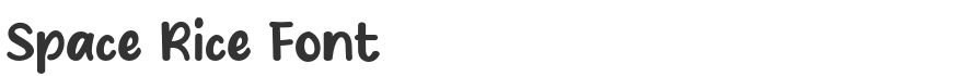 Space Rice Font