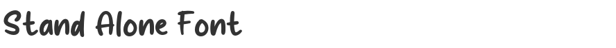 Stand Alone Font