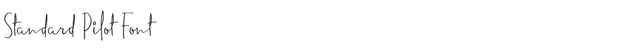 Standard Pilot Font