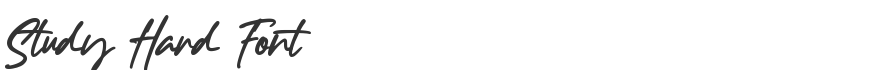 Study Hard Font