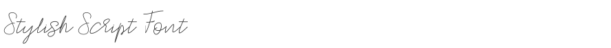 Stylish Script Font