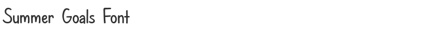 Summer Goals Font