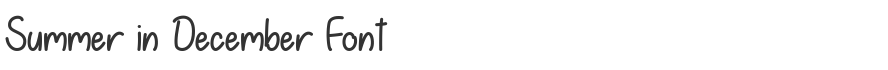 Summer in December Font