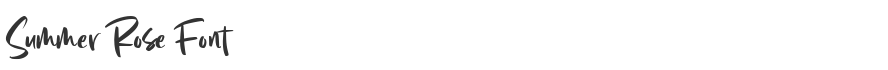 Summer Rose Font
