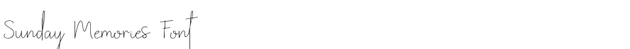 Sunday Memories Font