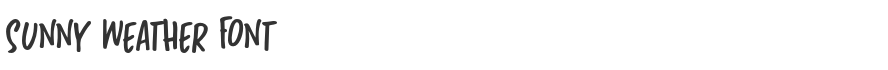 Sunny Weather Font
