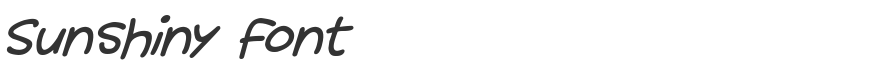 Sunshiny Font