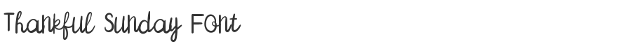 Thankful Sunday Font