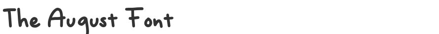 The August Font