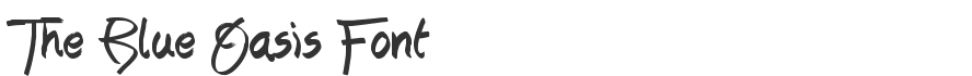 The Blue Oasis Font