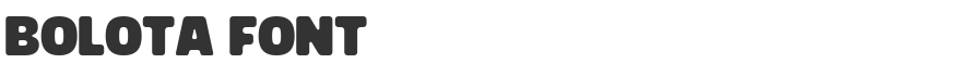 Bolota Font