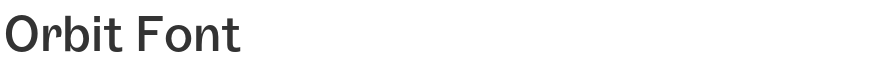 Orbit Font