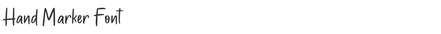 Hand Marker Font