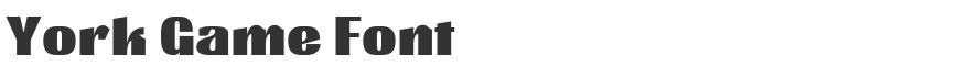 York Game Font