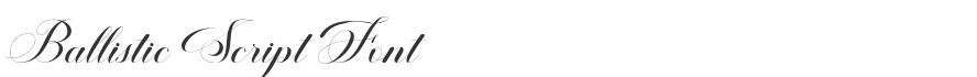 Ballistic Script Font