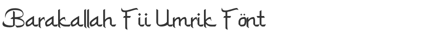 Barakallah Fii Umrik Font