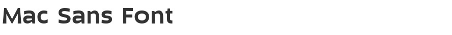 Mac Sans Font