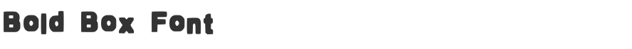 Bold Box Font