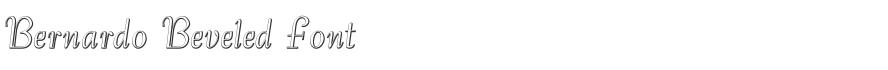 Bernardo Beveled Font