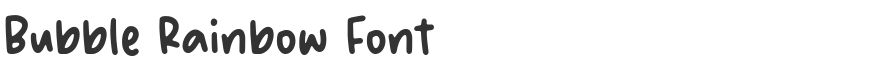 Bubble Rainbow Font