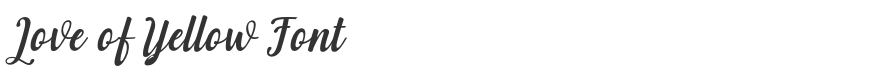 Love of Yellow Font