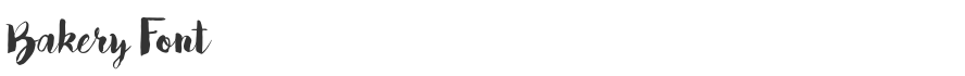 Bakery Font