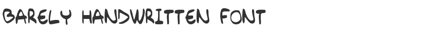 Barely Handwritten Font