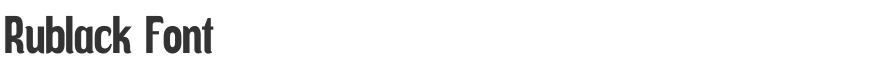 Rublack Font