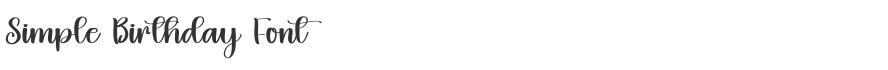Simple Birthday Font