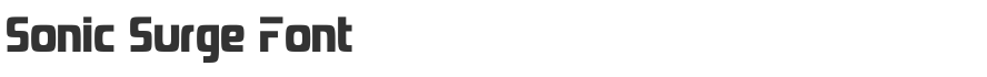Sonic Surge Font