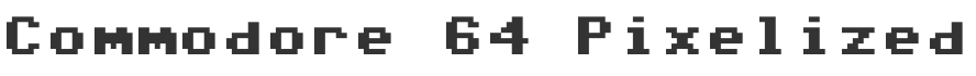Commodore 64 Pixelized Font