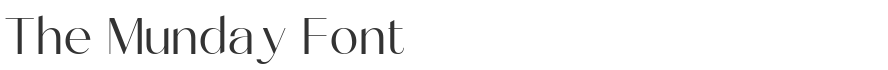 The Munday Font