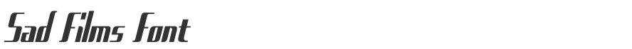 Sad Films Font