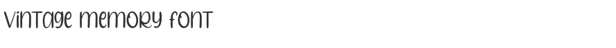 Vintage Memory Font