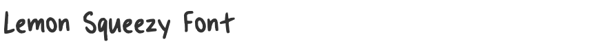 Lemon Squeezy Font