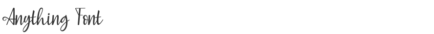 Anything Font