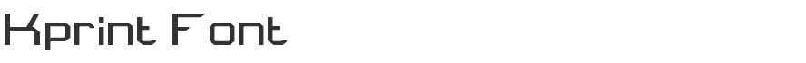 Kprint Font