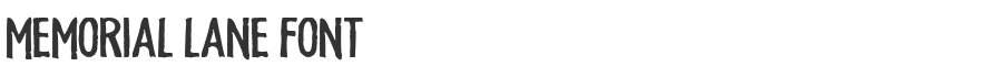 Memorial Lane Font