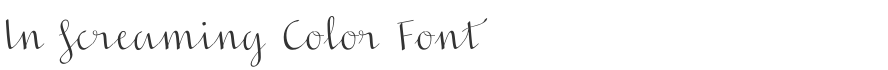 In Screaming Color Font