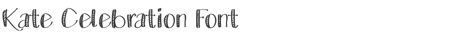 Kate Celebration Font